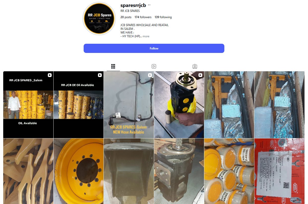 Latest posts from RR JCB Spares on Instagram
